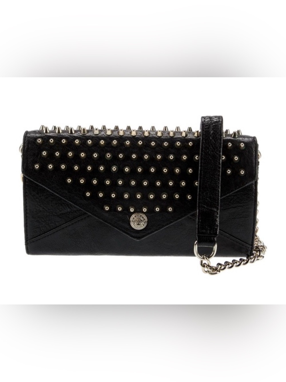 Rebecca Minkoff studded envelope leather crossbody bag
